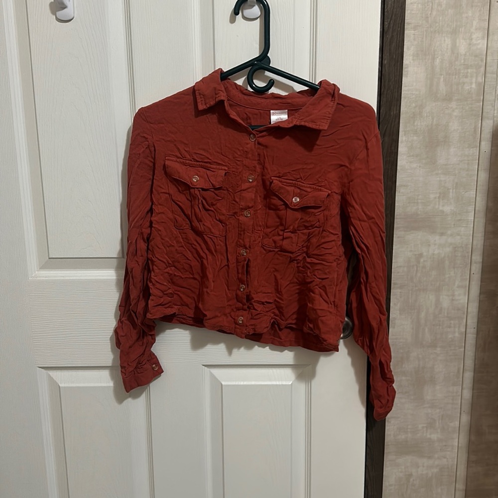 Orange long sleeve size large (11-13)